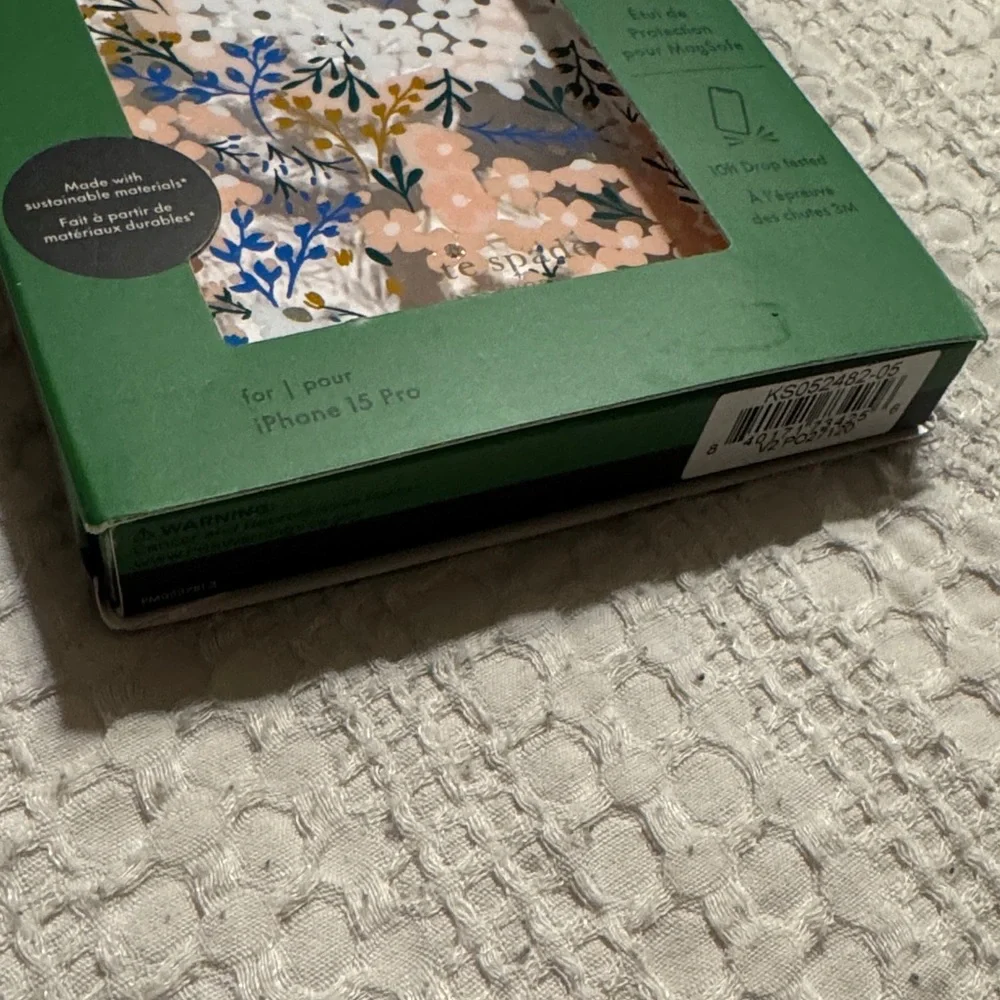 Kate Spade iPhone 15 Pro Case - Blue and Cream Floral